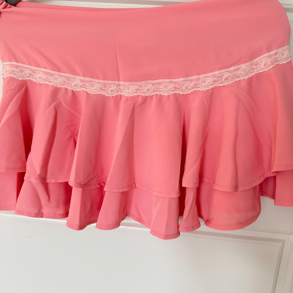 NWT Betsey Johnson x f21 Rosette Cami Mini Skirt Set sz M coquette balletcore - Picture 10 of 10